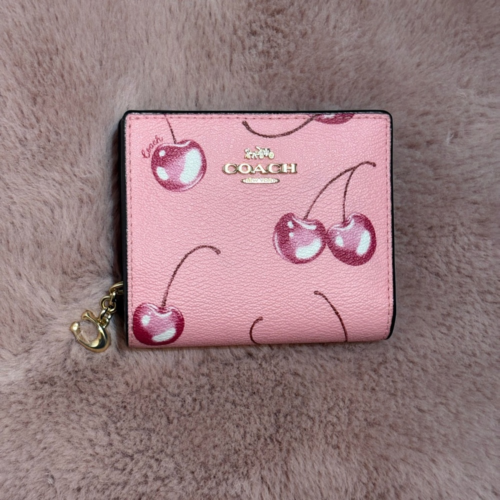 Coach Pink Cherry Pattern Wallet